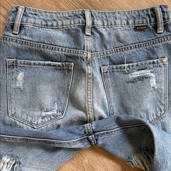 Ripped Casual Blue Boyfriend Jeans - Picture 6 of 6